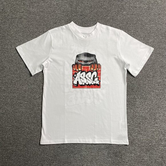 Anti Social Social Club White T Shirt With Graffiti Monster Print